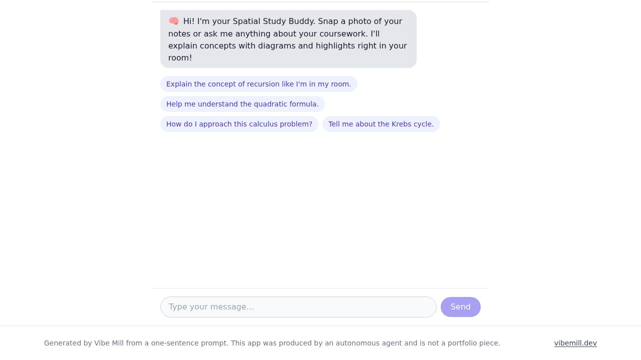 screenshot of ar-study-buddy