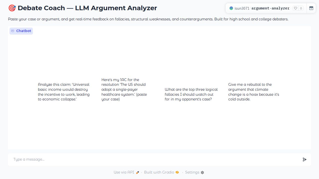 screenshot of argument-analyzer