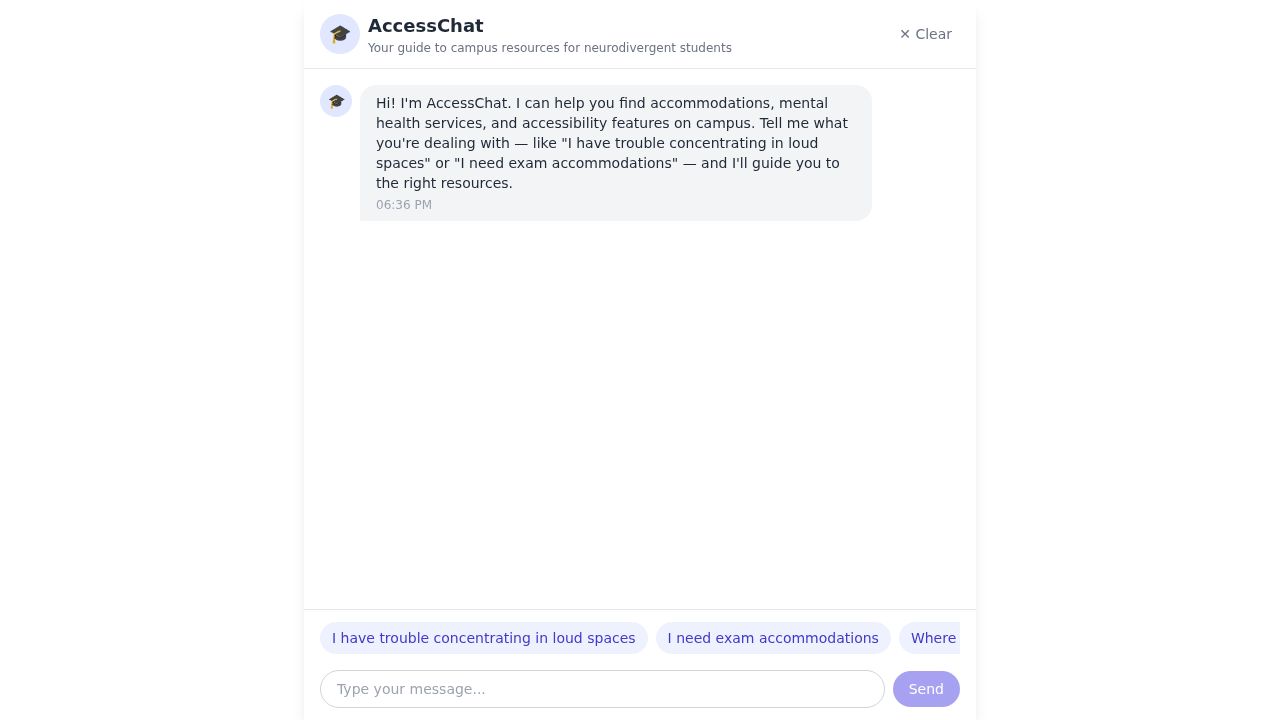 screenshot of campus-access-bot
