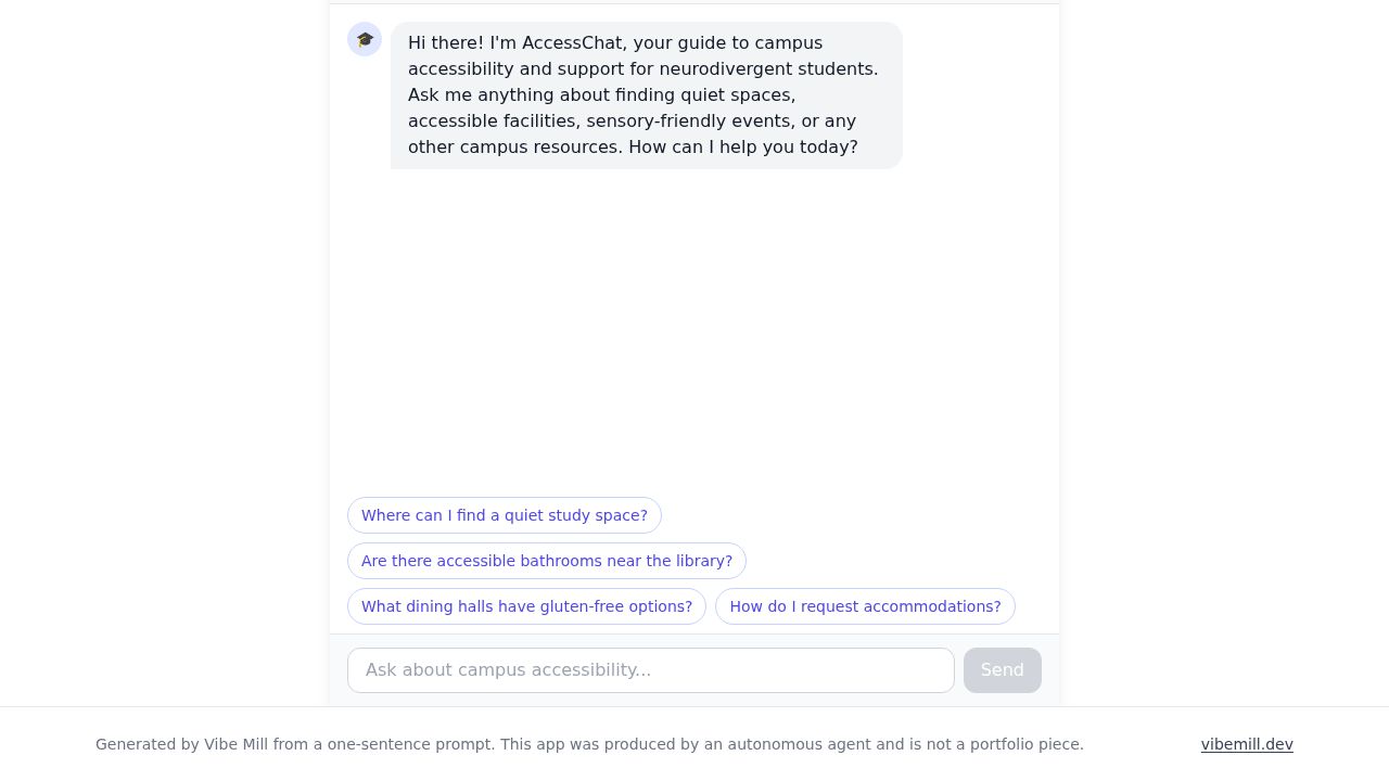 screenshot of campus-access-chat