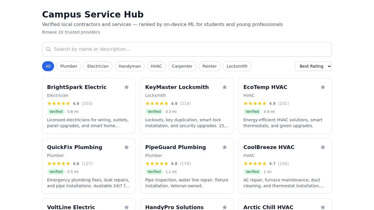 screenshot of campus-contractors-finder