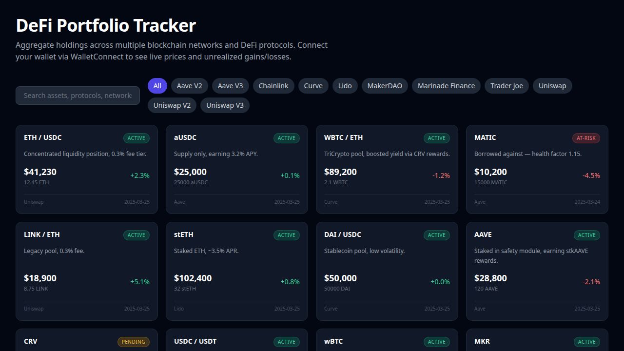screenshot of defi-net-worth