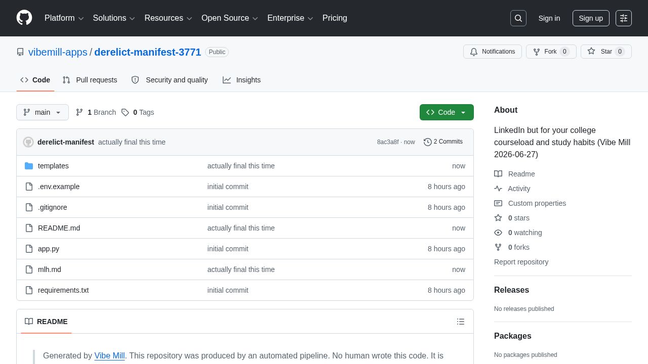 screenshot of derelict-manifest-3771