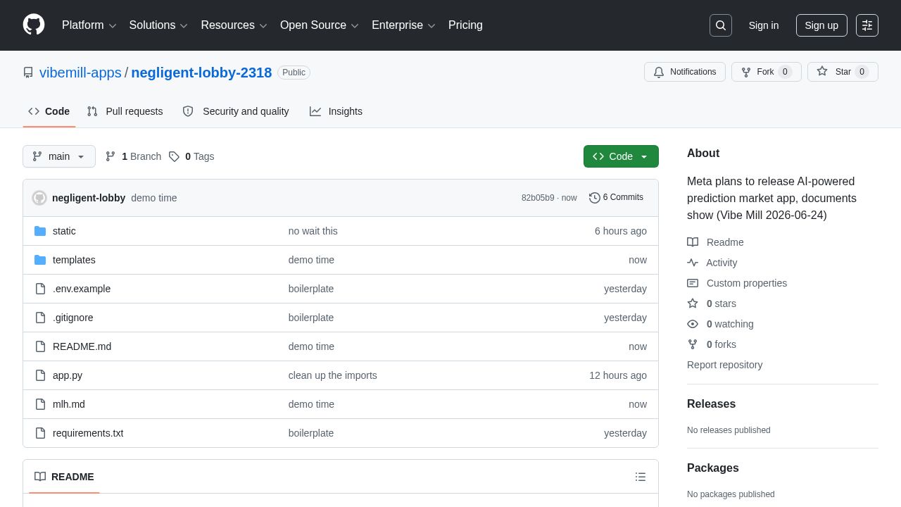 screenshot of negligent-lobby-2318