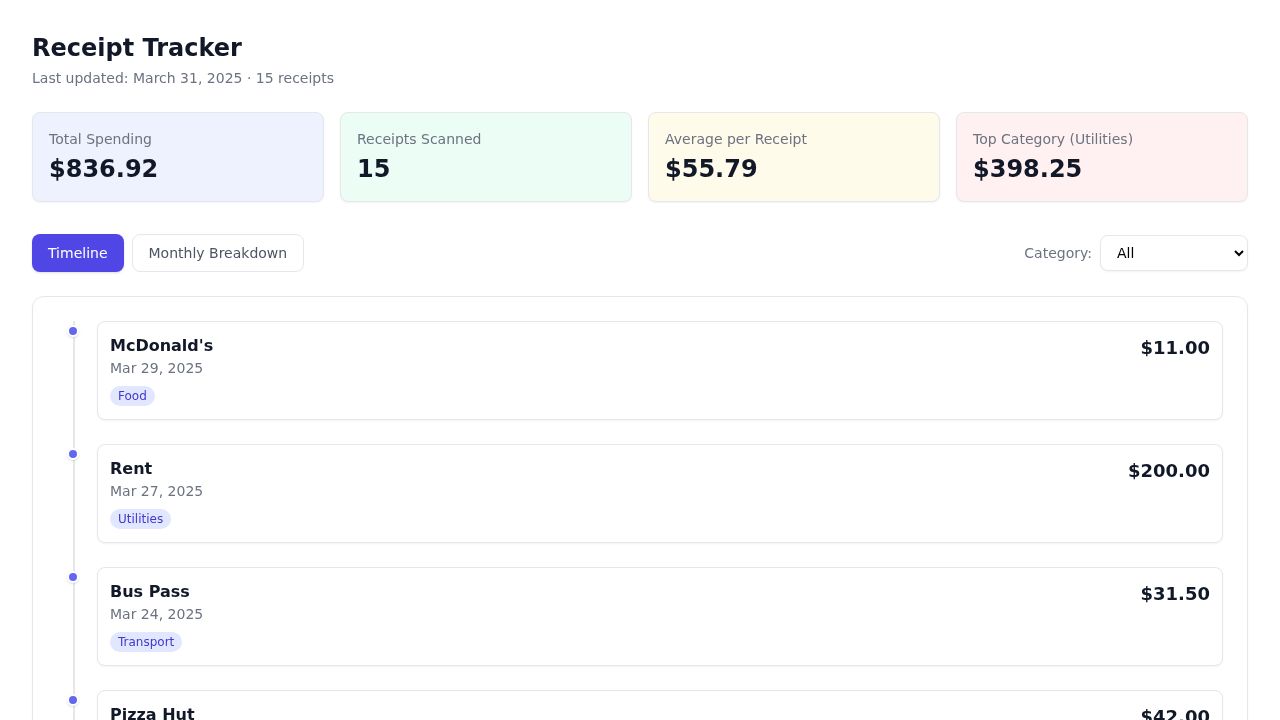 screenshot of receipt-tracker