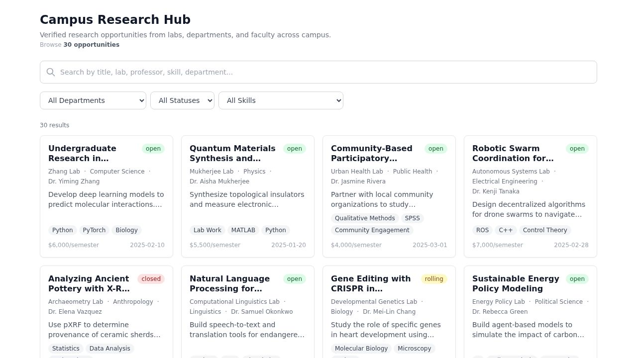 screenshot of research-board