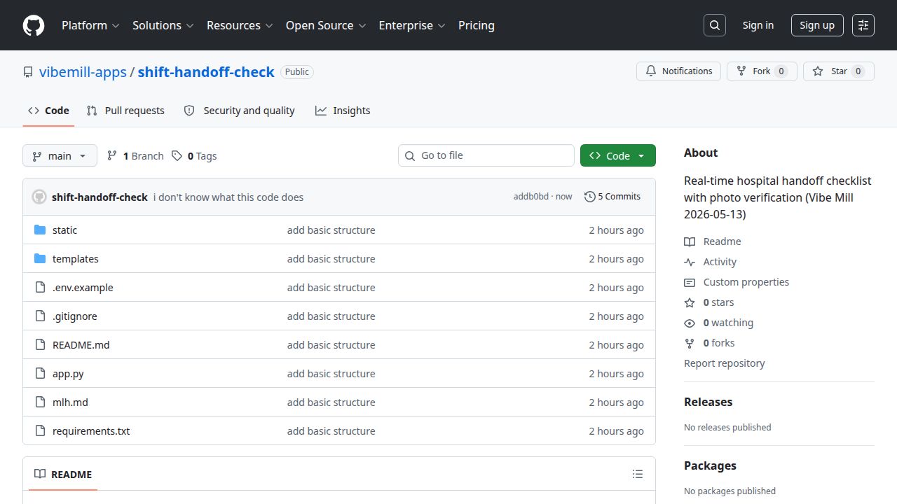 screenshot of shift-handoff-check
