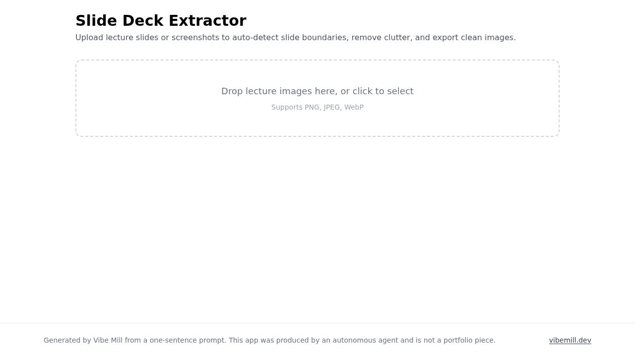 screenshot of slide-deck-extractor